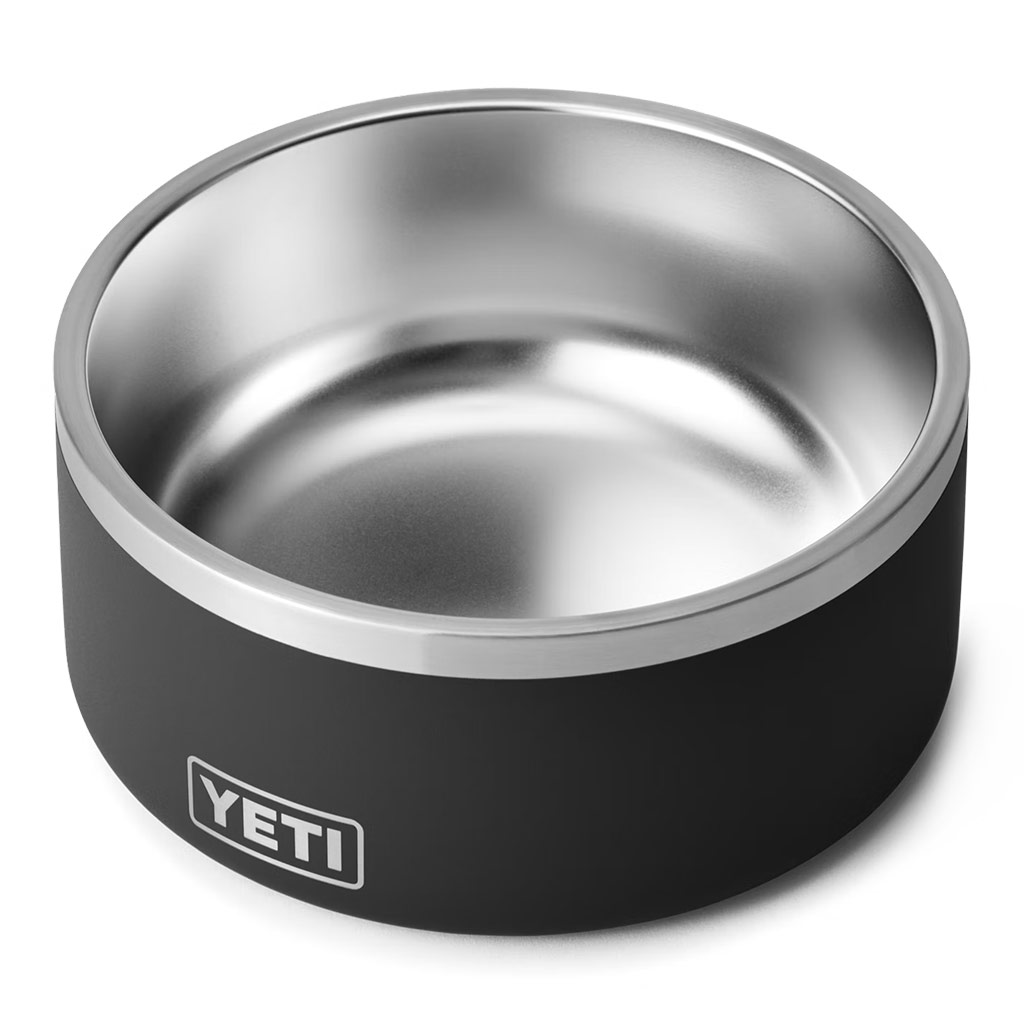 YETI INTL BOOMER 8 DOG BOWL BLACK INSIDE