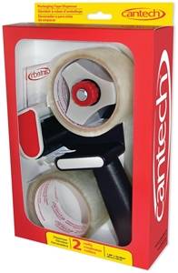 CANTECH PACKING TAPE DISPENSER COMBO PACK 50MX48MM