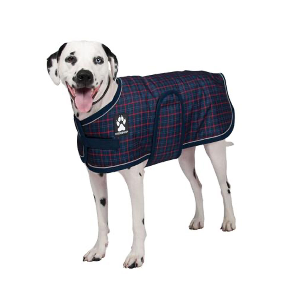 SHEDROW GLACIER DOG COAT NAVY PLAID L