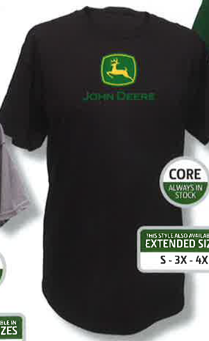 DMB - JOHN DEERE LOGO TEE BLACK MEDIUM