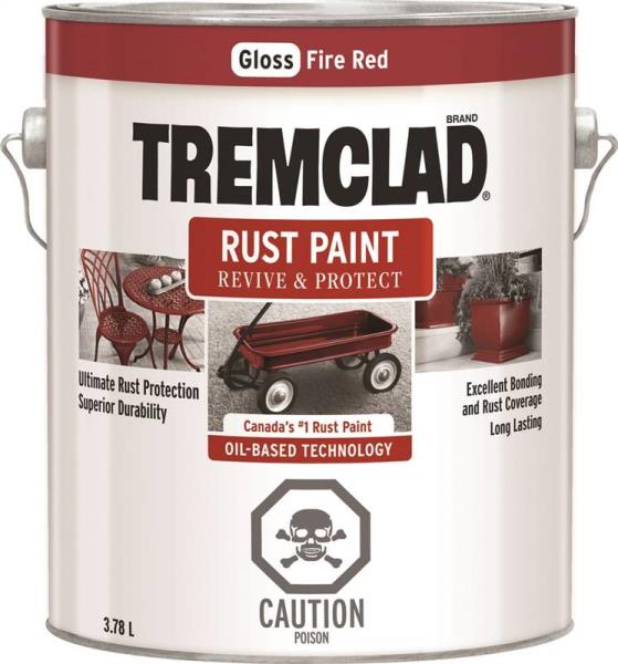 RUSTOLEUM TREMCLAD RUST PAINT GLOSS FIRE RED 3.78L