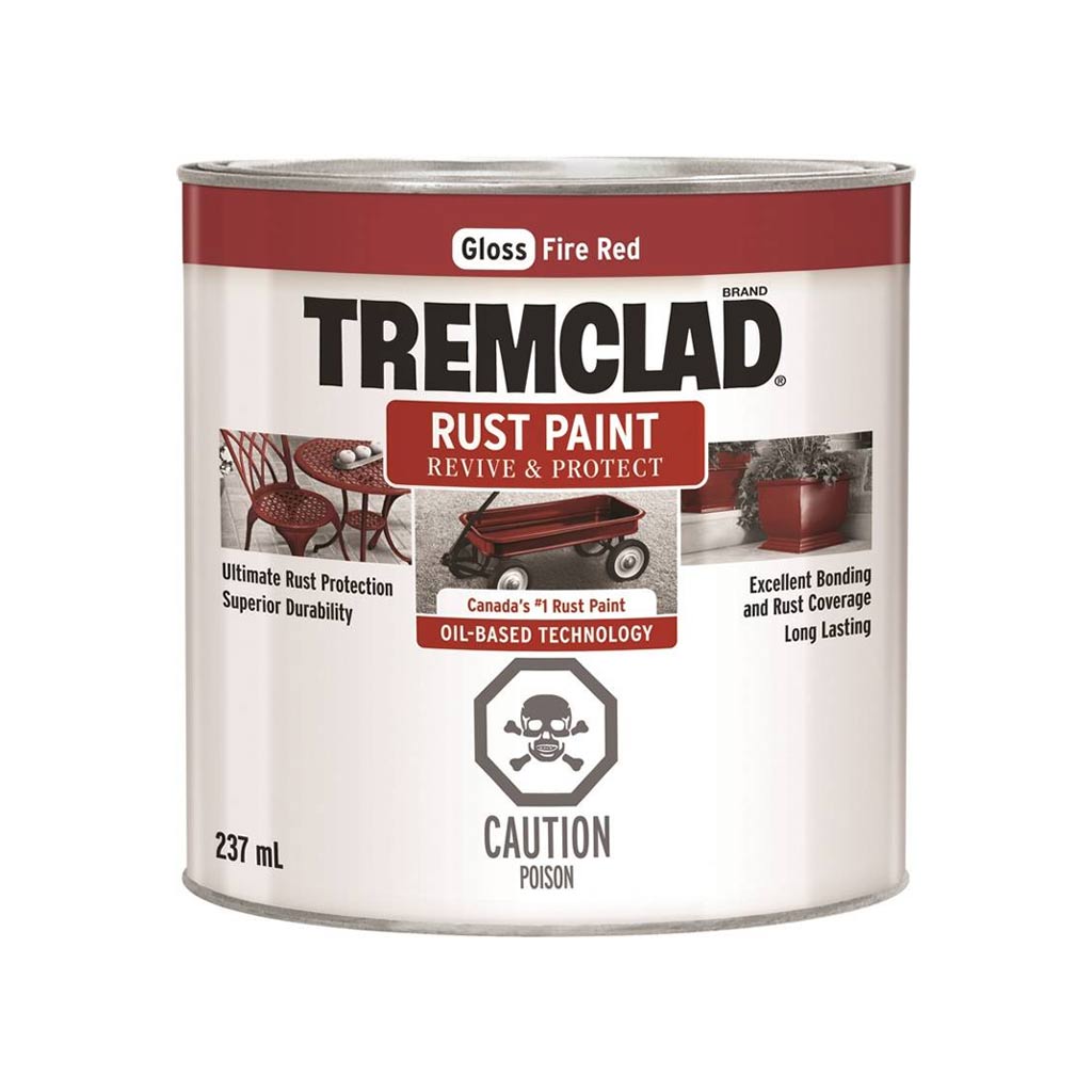 RUSTOLEUM TREMCLAD RUST PAINT GLOSS FIRE RED 237ML