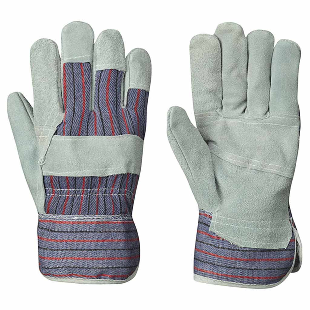 DMB - GLOVE COWSPLIT STRIPED BLUE RED