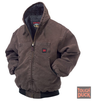 DV - TOUGH DUCK WASH BOMBER W/HOOD CHESTNUT XL