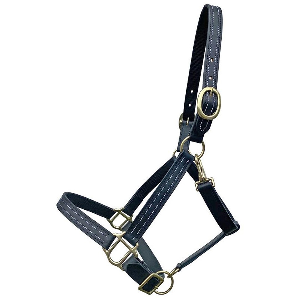 BROMONT LEATHER HALTER FULL BLACK