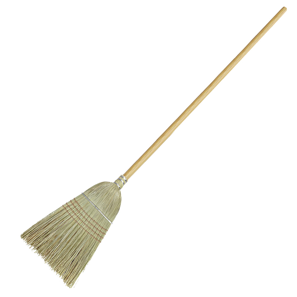 CORN BROOM W/CANE CENTRE W1