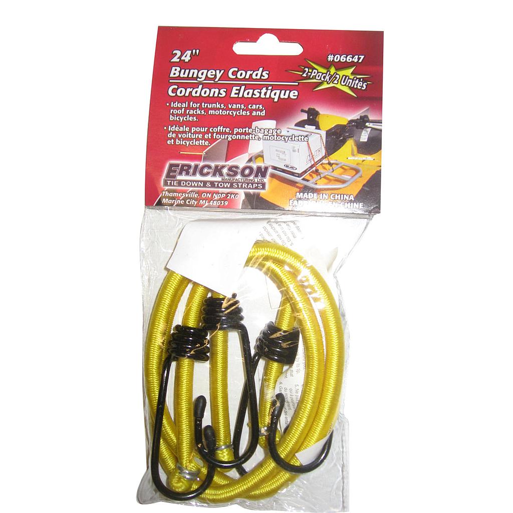 DMB - ERICKSON BUNGEY CORD, 8MM DIA X 24&quot;L, 2PK