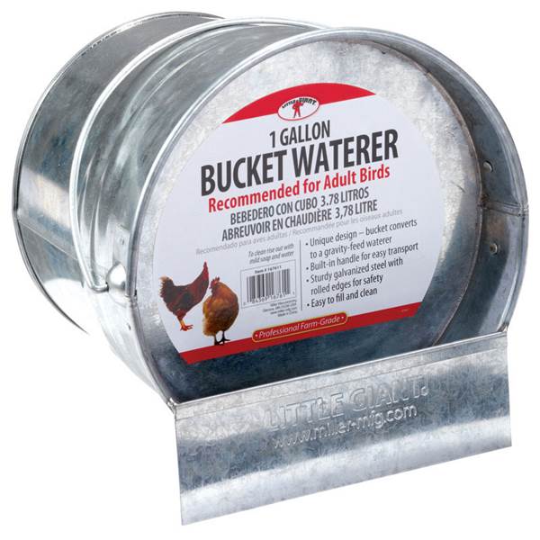 LITTLE GIANT BUCKET POULTRY WATERER GALV 1GAL (FORM. MILLER)