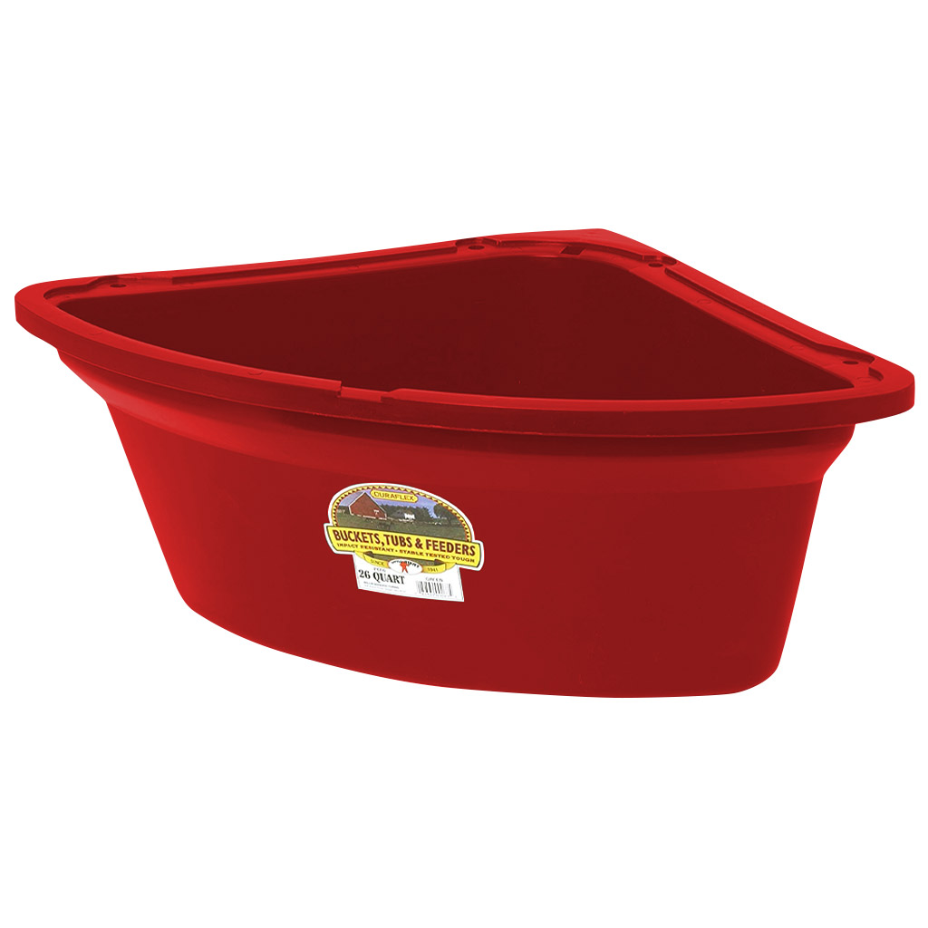 FORTEX FEEDER CORNER POLY 24QT RED