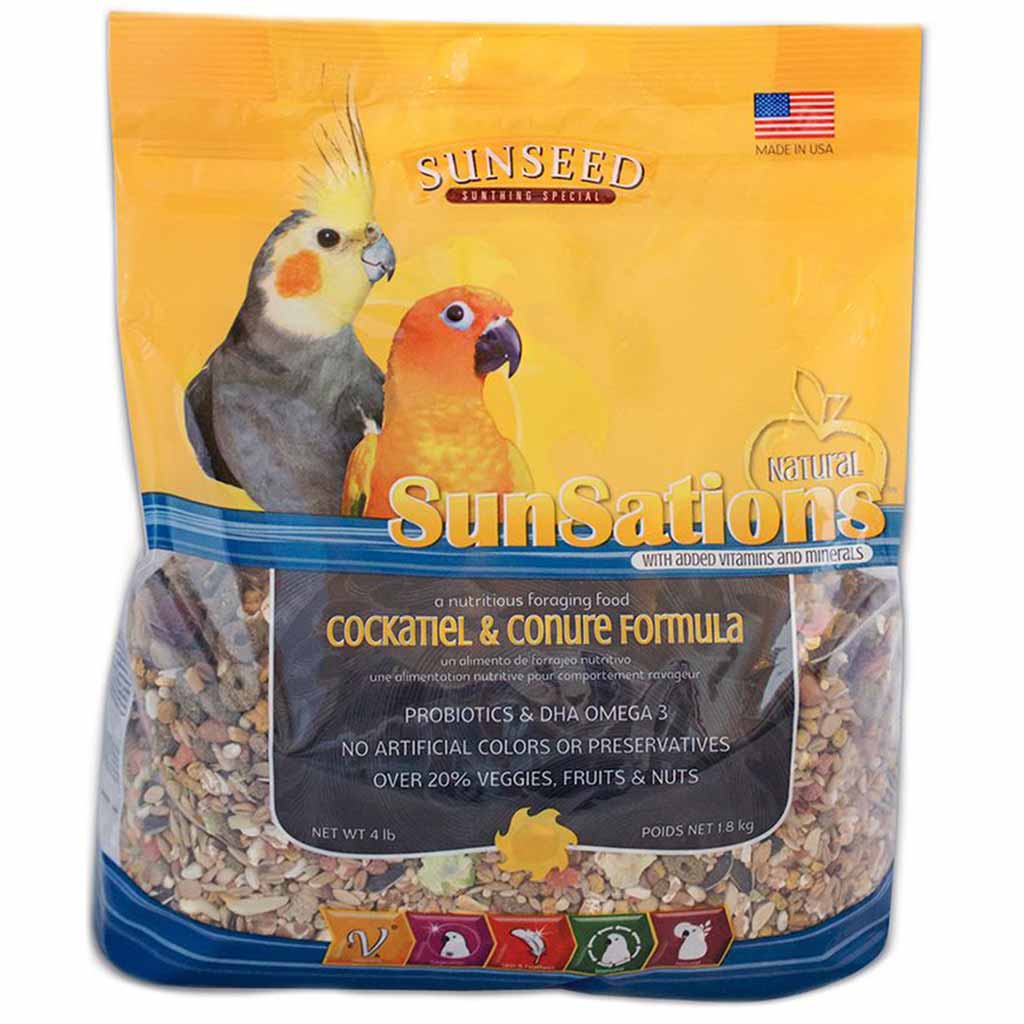 SUNSEED SUNSATIONS COCKATIEL &amp; CONURE 4LB