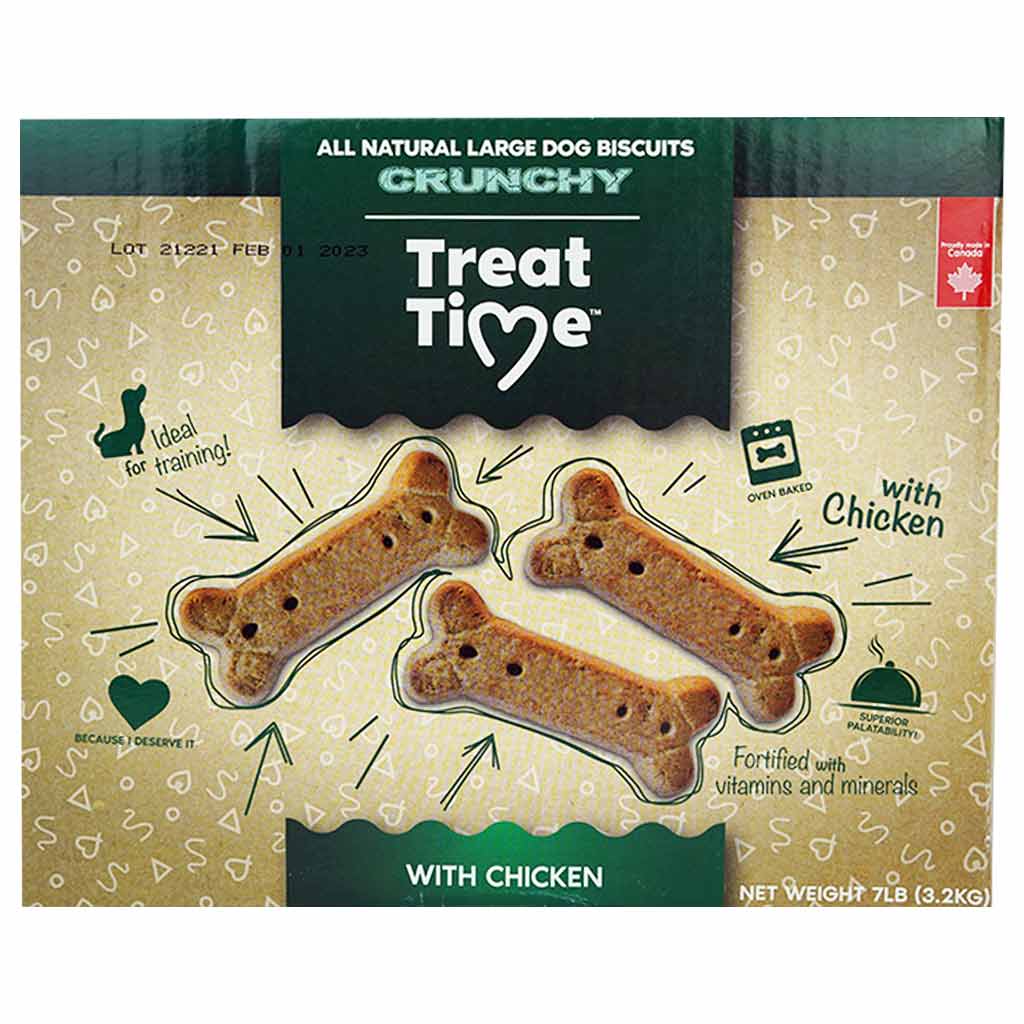 TREAT TIME DOG BISCUITS CHICKEN FLAVOUR LARGE 7LB