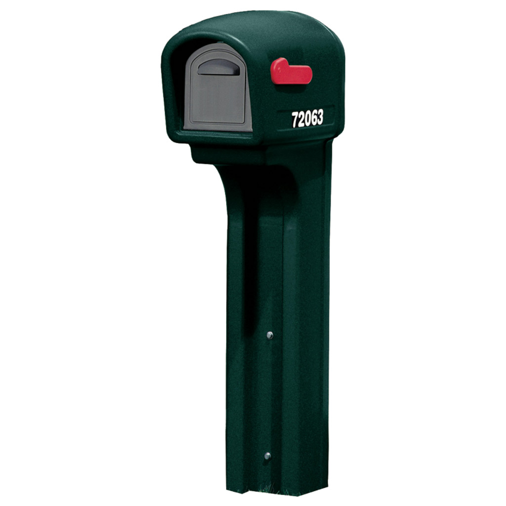 DMB - MAILBOX RURAL STANDARD, GREEN POLY