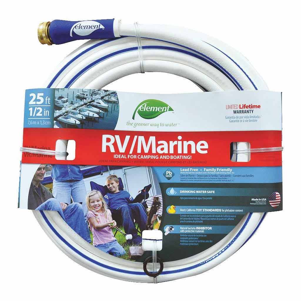 ELEMENT WATER HOSE 25' MARINE/RV 1/2&quot;D WHITE MRV12025