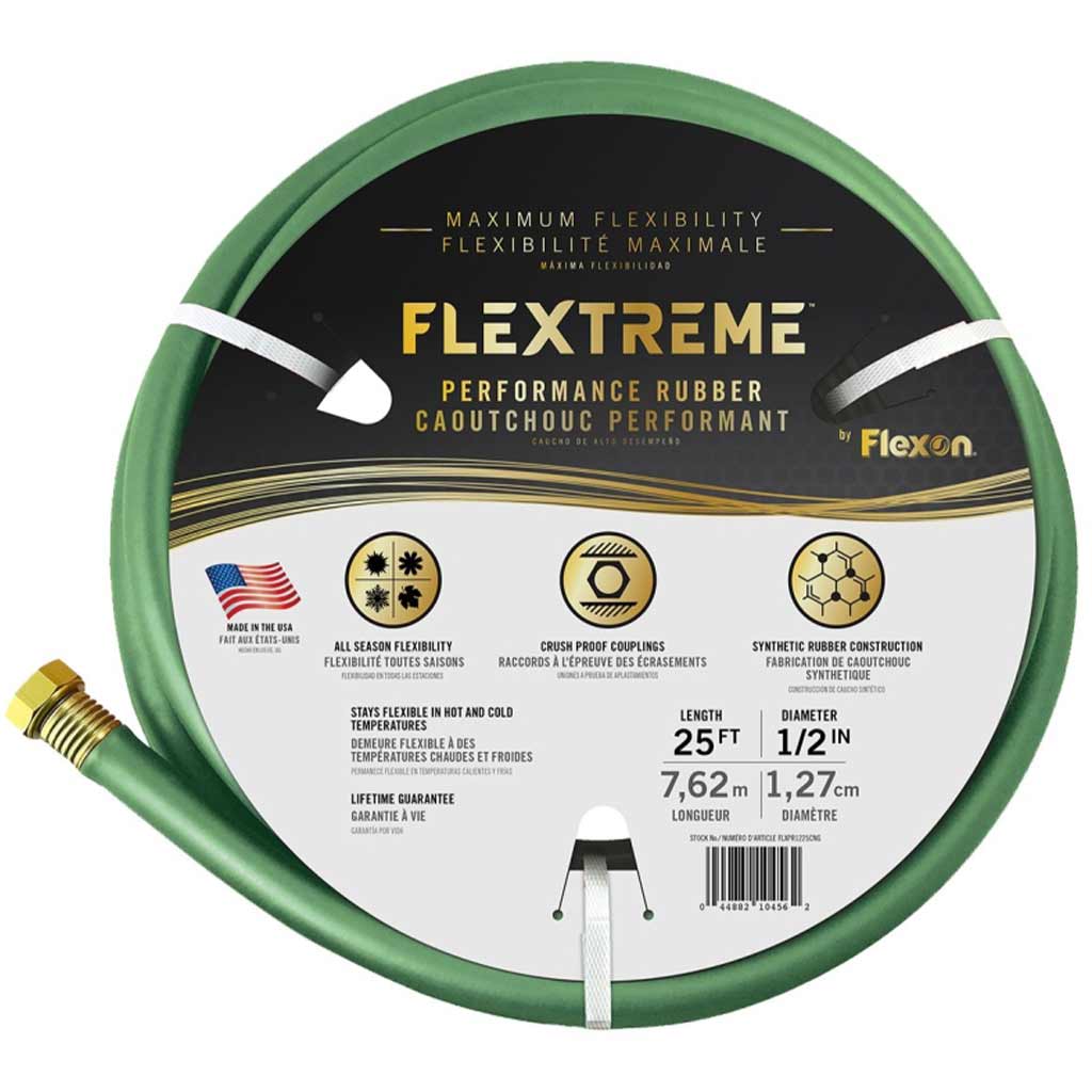 FLEXON GARDEN HOSE 1/2&quot;X25' RUBBER PH1225G