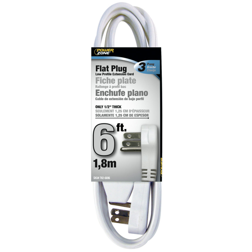 POWERZONE EXTENSION CORD, WHITE, 6'