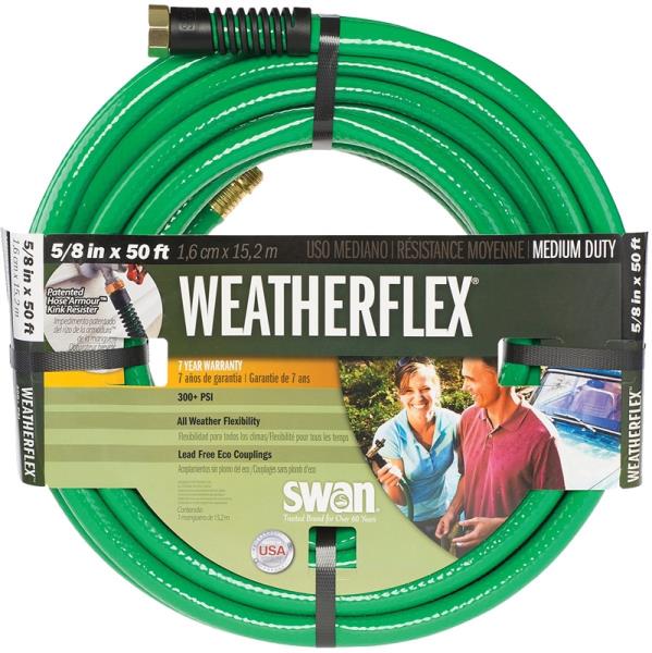 SWAN WEATHERFLEX GARDEN HOSE 5/8&quot;X50'