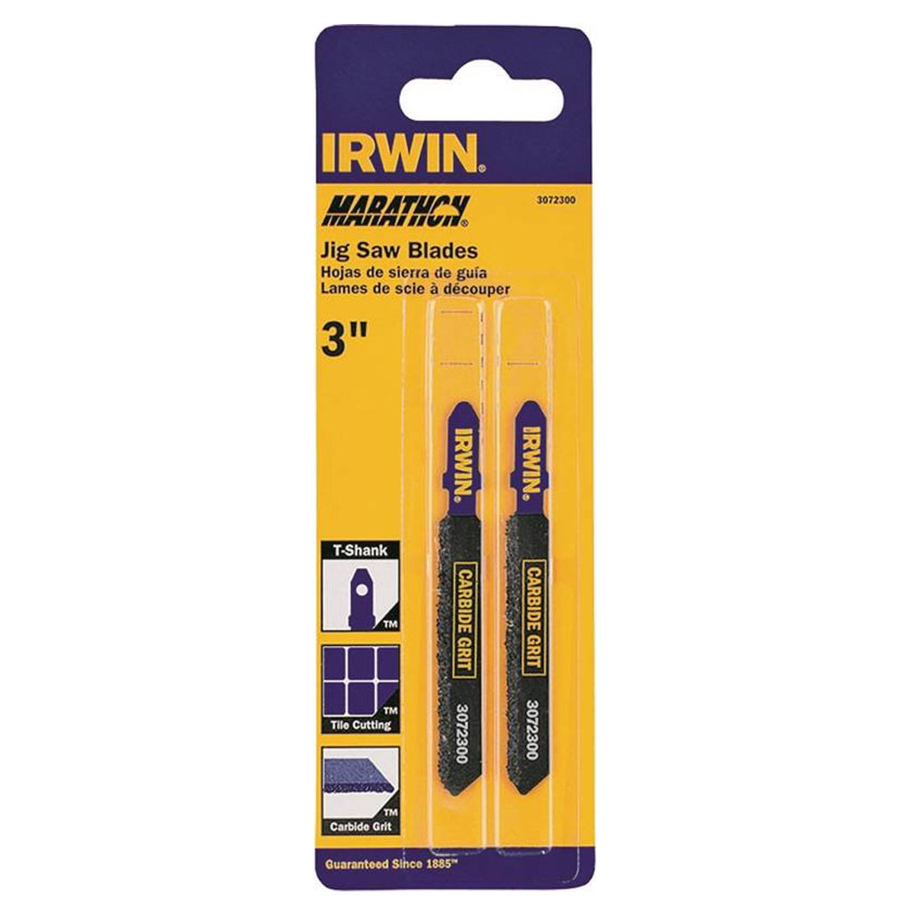 DMB - IRWIN MARATHON JIG SAW BLADE 3&quot;L CARBIDE CUTTING EDGE 2PC