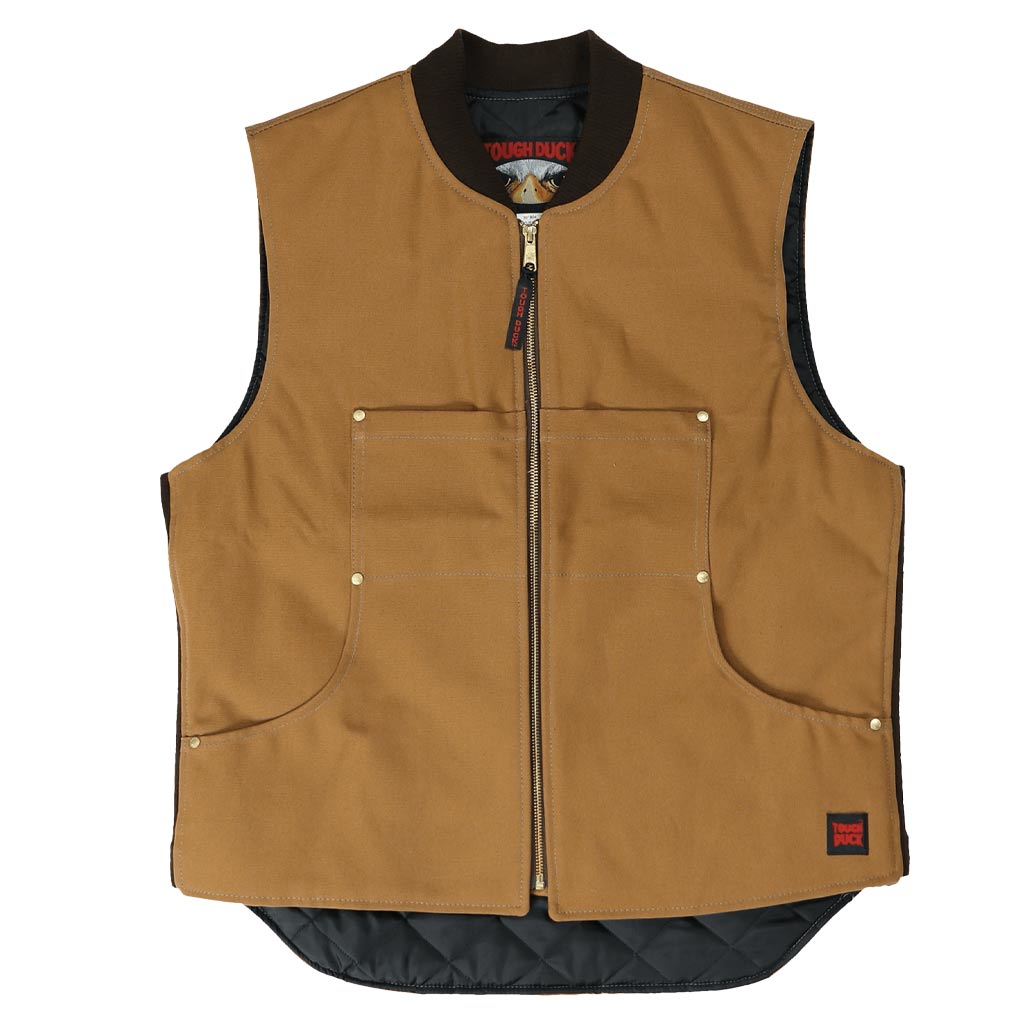 DV - TOUGH DUCK QUILT LINED VEST BROWN 2XL