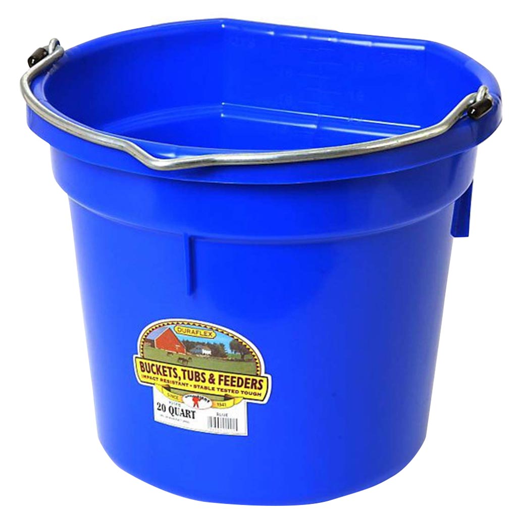 FORTEX BUCKET FLAT BACK POLY 20QT SKY BLU