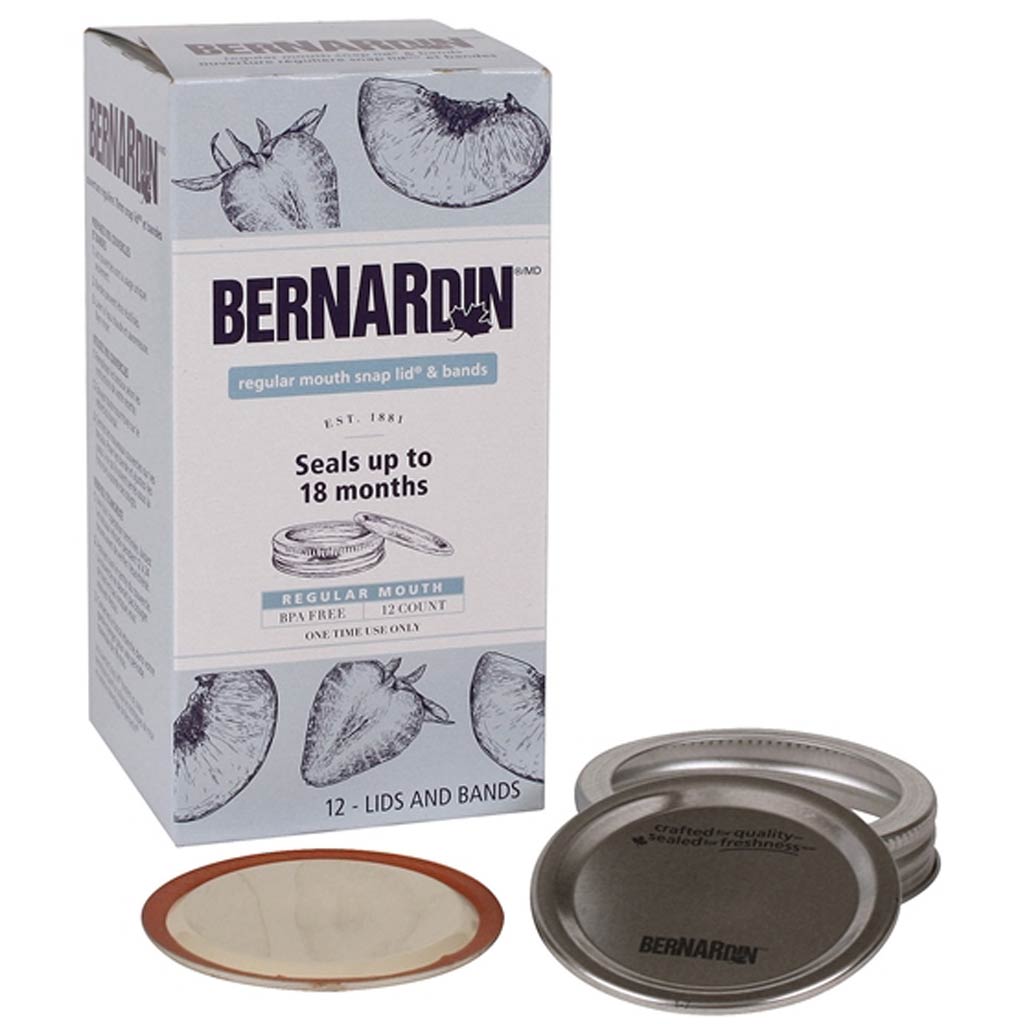 BERNARDIN SNAP LID REGULAR LIDS &amp; BANDS (12PK)