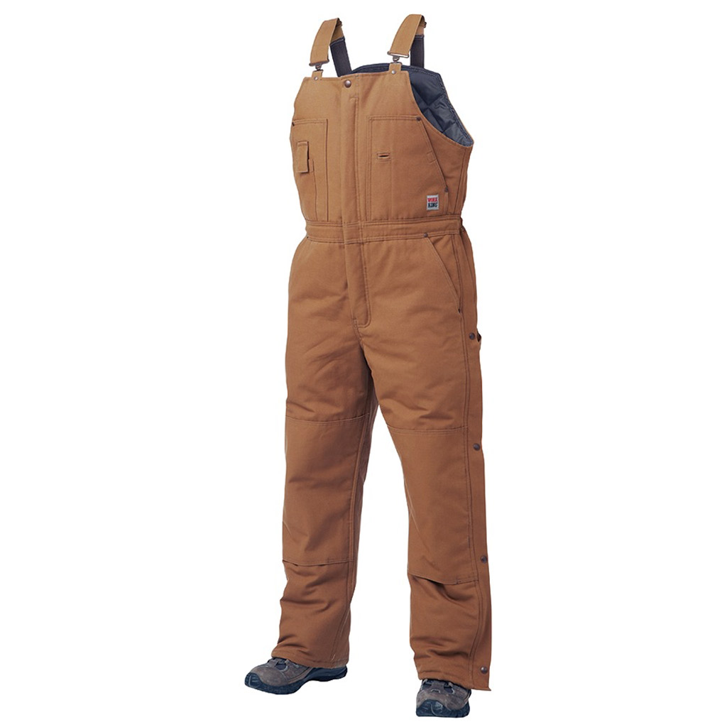 DMB - WORK KING UNLINED BIB OVERALL REG BROWN LRG