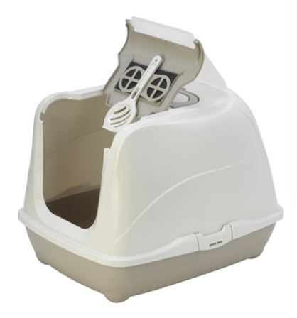 DMB - MODERNA FLIP CLOSED LITTER BOX WARM GREY JUMBO