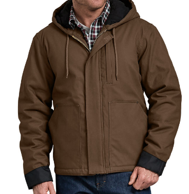 DV - DICKIES MEN'S LARGE FLEX SANDED DUCK MOBILITY JACKET BROWN