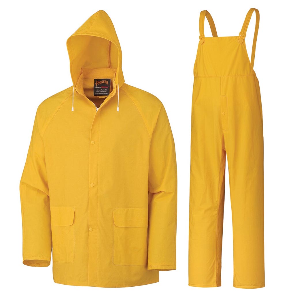 DIAMONDBACK 3 PC POLYESTER RAINSUIT YELLOW LARGE