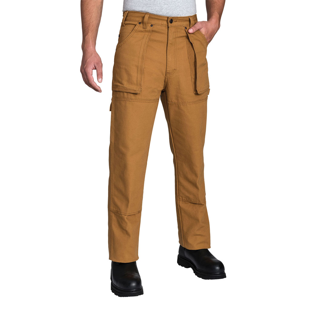 DV - DICKIES MEN'S DUCK 42X30 DOUBLE FRONT LOGGER PANT BROWN