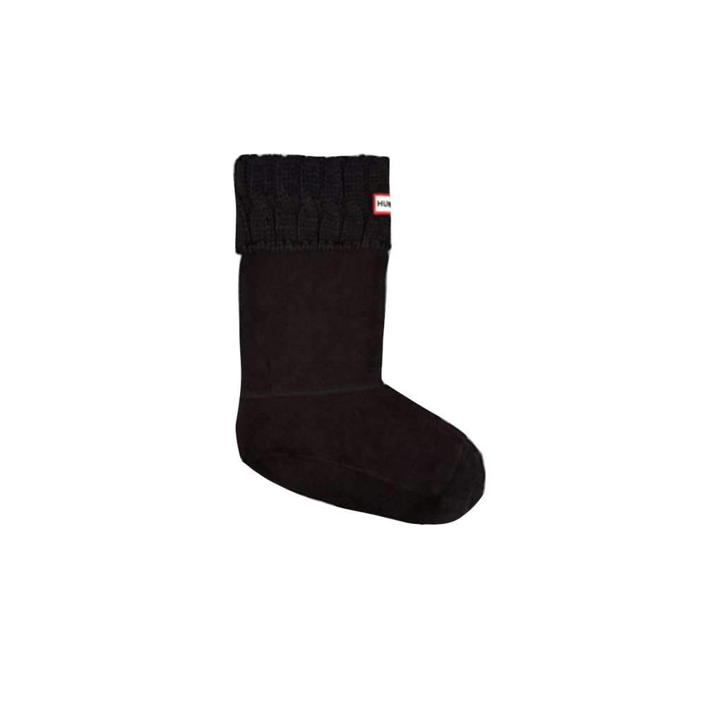 DV - DR - HUNTER 10 STITCH CABLE KNIT SHORT SOCK BLACK (M: 5, 6, 7)