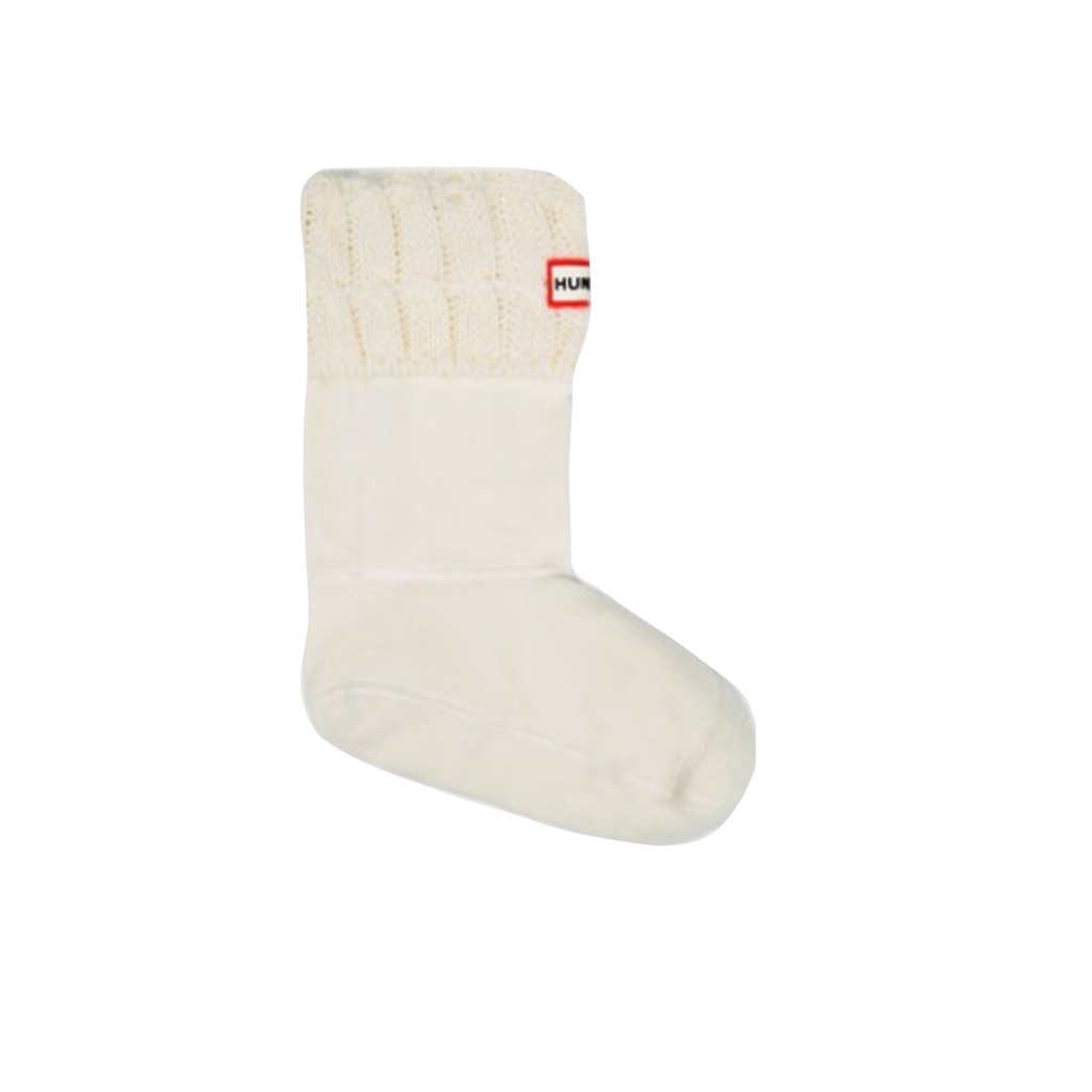 DV - DR - HUNTER STITCH CABLE KNIT SHORT SOCK NATURAL WHITE (M: 5, 6, 7)