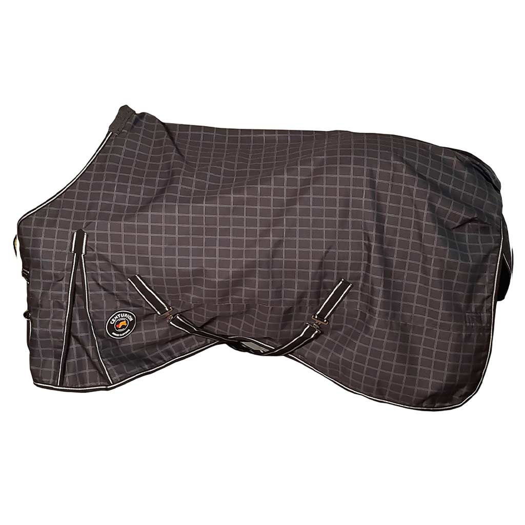 DV - CENTURION 600D REGULAR NECK RAINSHEET-CHARCOAL CHECK 78&quot;