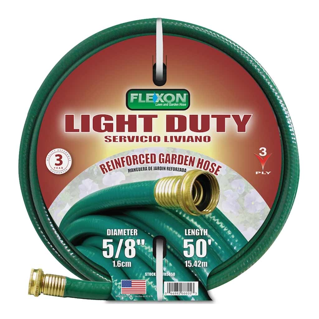 FLEXON GARDEN HOSE LIGHT DUTY 1/2&quot;X50' GREEN VINYL FR1250