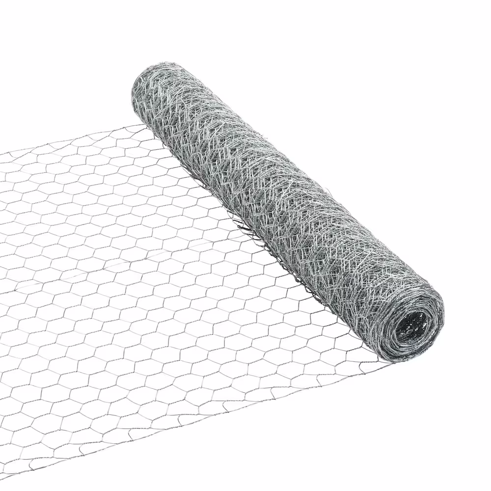 JACKSON WIRE POULTRY NETTING 20GA 25'LX24&quot;W, 1&quot; HEX MESH GALV.