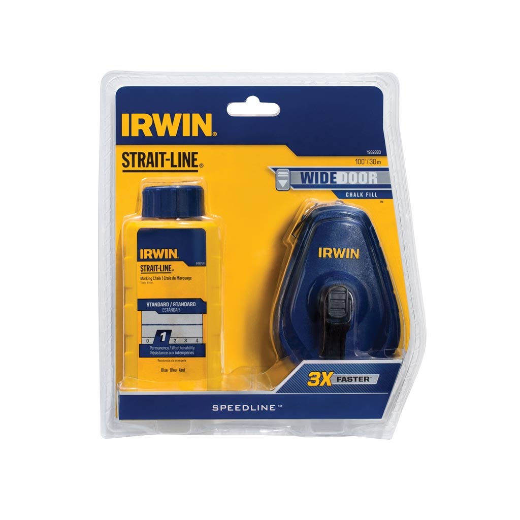 IRWIN CHALK REEL 4OZ CHALK, 100'L, BL