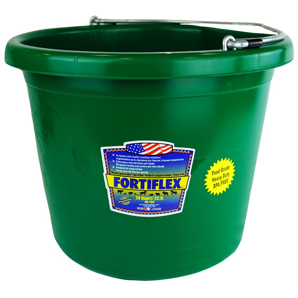 FORTEX BUCKET FLAT BACK POLY 20QT GRN