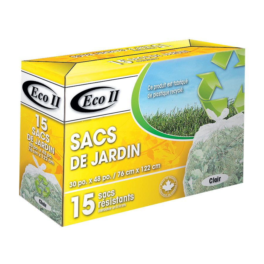 DMB - ECO II LEAF &amp; GARDEN BAGS 30X48 CLR 15PK