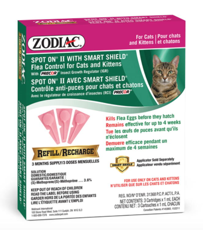 DMB - DMB - ZODIAC SMART SHIELD SPOT ON II CATS &amp; KITTENS 3 TUBE REFILL