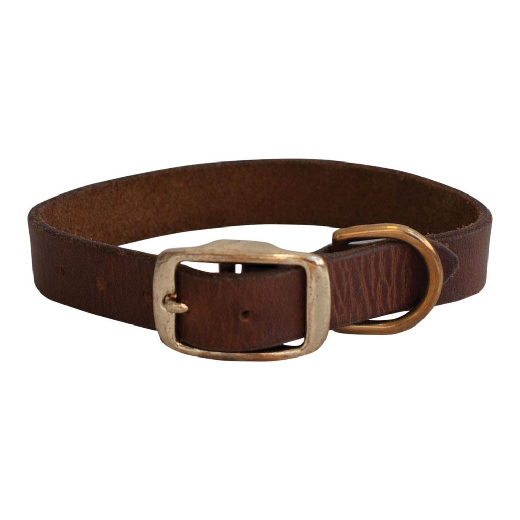 DV - SHEDROW COLLAR BRISTOL FLAT LEATHER BRN 20&quot;