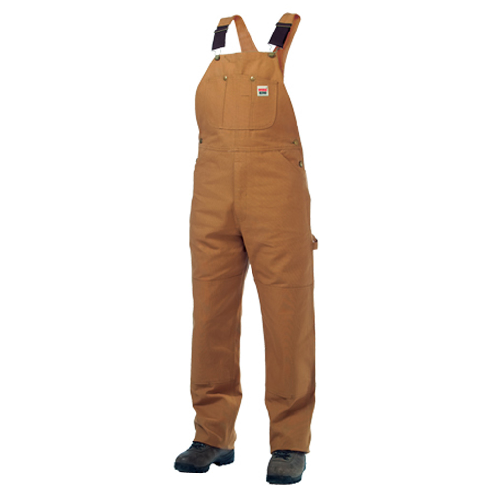 TOUGH DUCK MENS DLX UNLINED BIB OVERALL BROWN LRG 