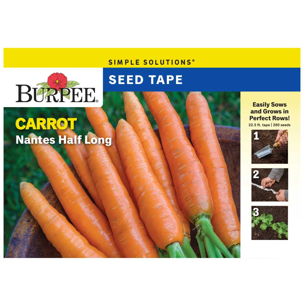 BURPEE CARROT- NANTES HALF LONG SEED TAPE