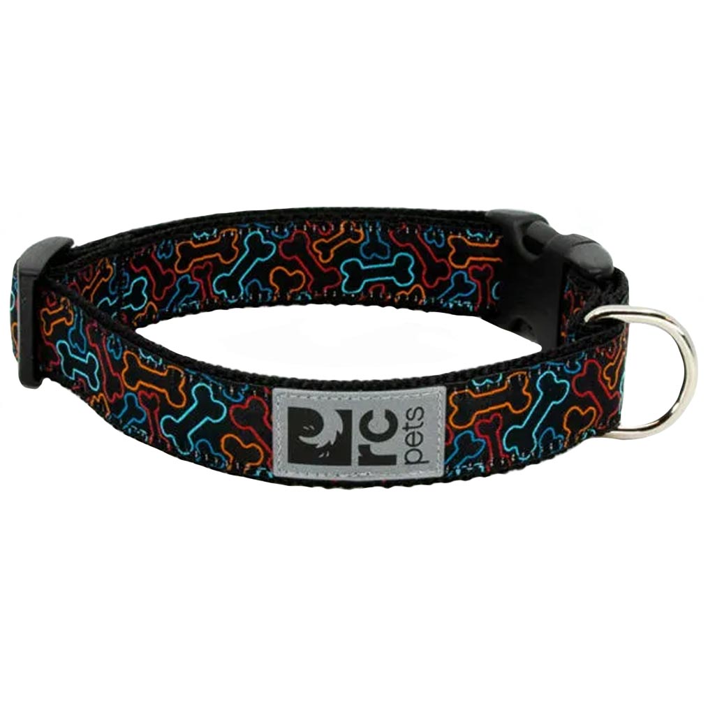 DMB - RC PETS CLIP COLLAR XS 5/8&quot; BONES