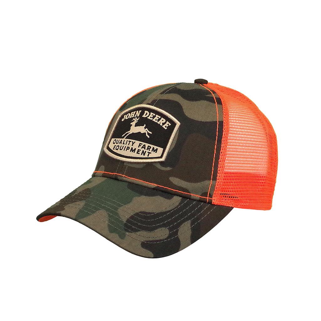 DMB - JOHN DEERE CAP CAMO W/ BACK MESH ORANGE