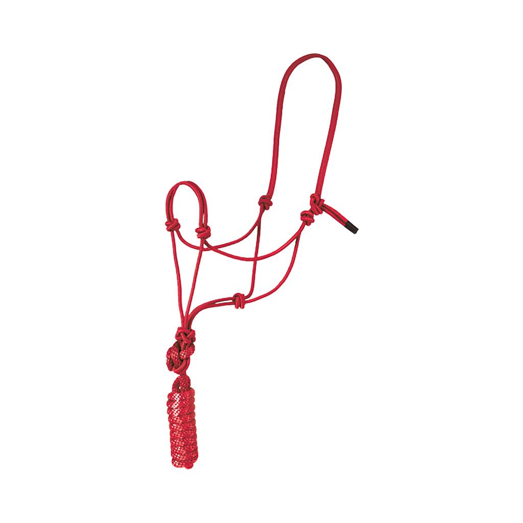 GER-RYAN ROPE HALTER W/LEAD RED