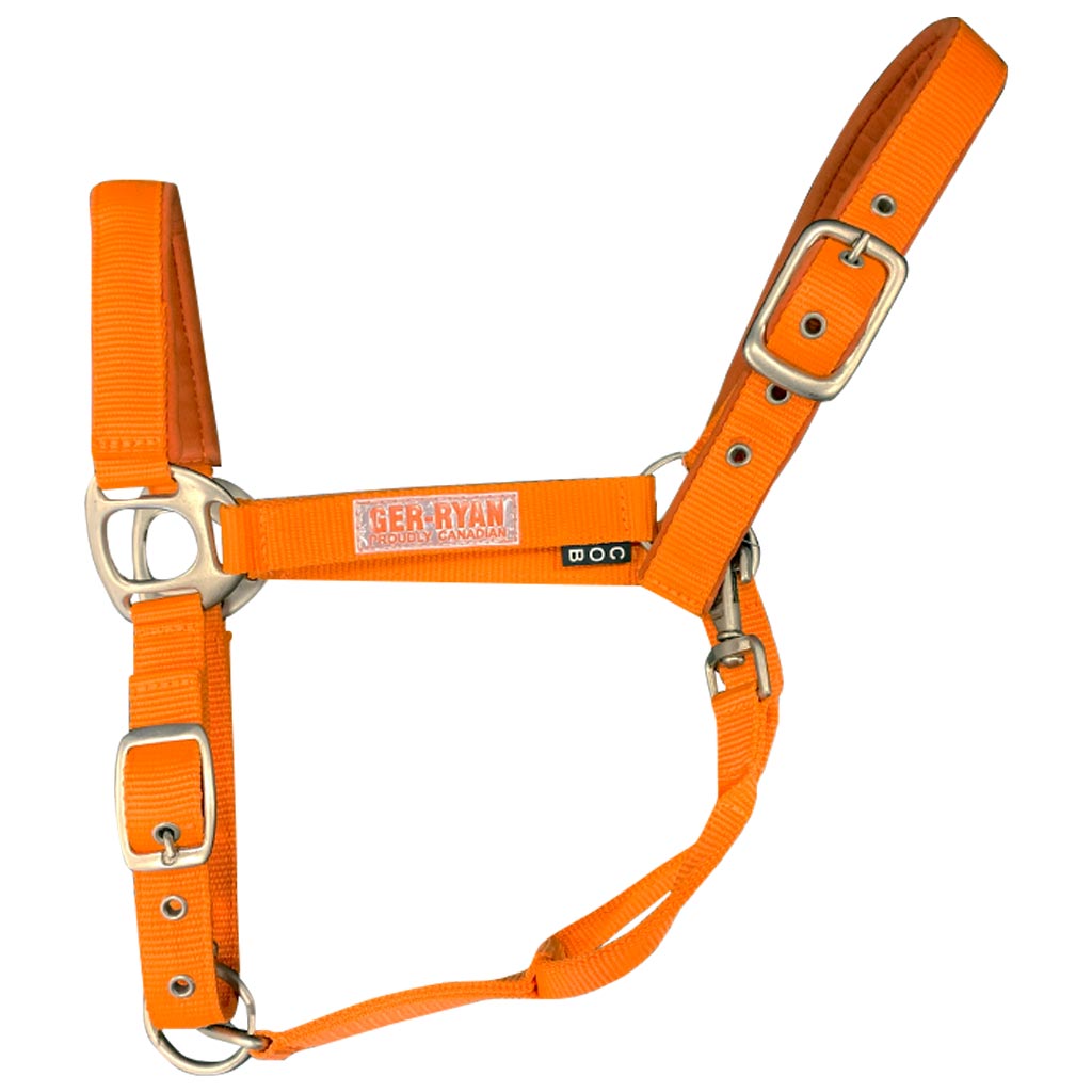 GER-RYAN NYLON HALTER PADDED FULL ORANGE