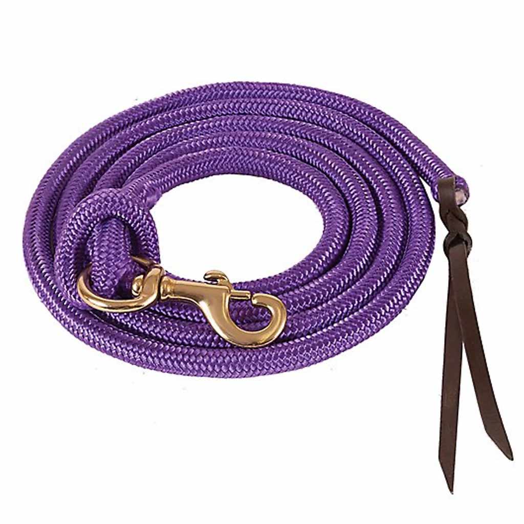 DV - GER-RYAN POLY COWBOY LEAD 9' W/BOLT SNAP PURPLE