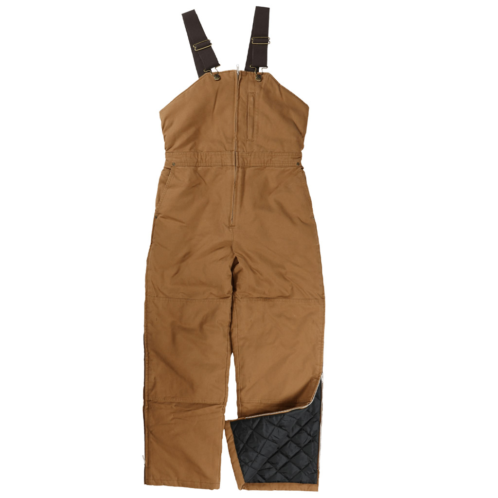 TOUGH DUCK LADIES INSULATED BIB OVERALL BROWN MEDIUM