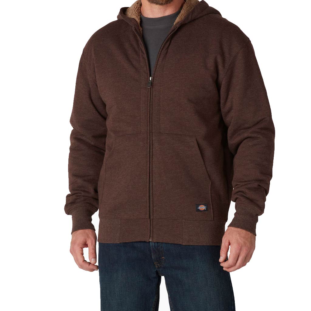 DMB - DICKIES MENS SHERPA LINED FLEECE FULL ZIP CHOCOLATE BROWN XX-LARGE