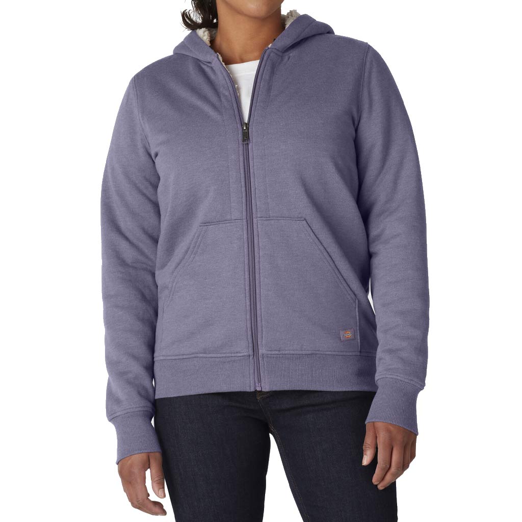 DMB - DICKIES WOMEN SHERPA LINED FULL ZIP HOODIE BLUE VIOLET LARGE