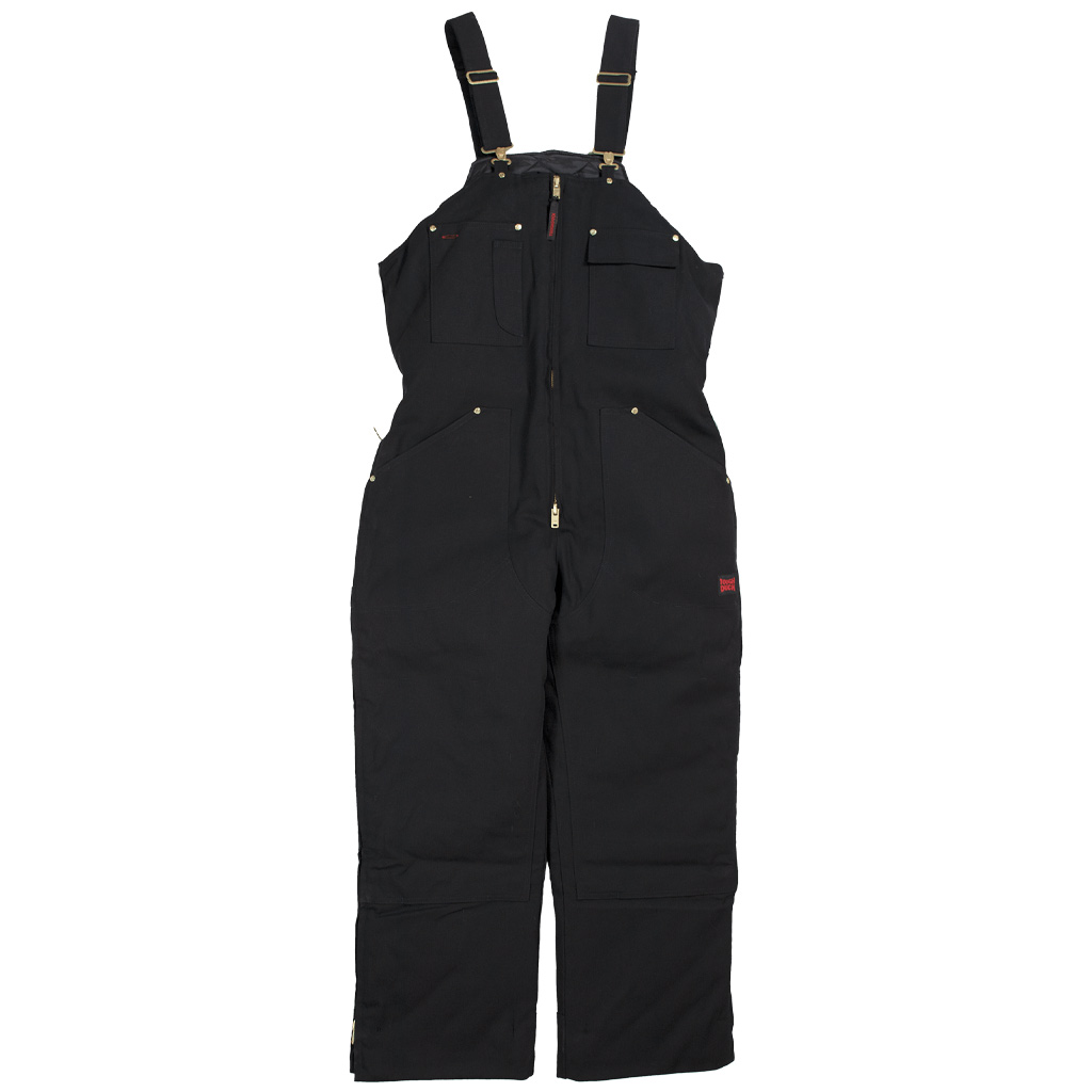 TOUGH DUCK MENS INSULATED BIB OVERALL BLACK L